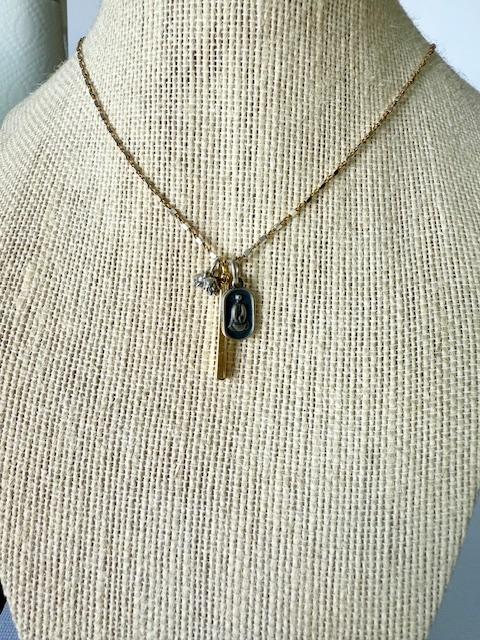 Buddha & Lotus Sterling Silver & 14kt Gold Vermeil Necklace