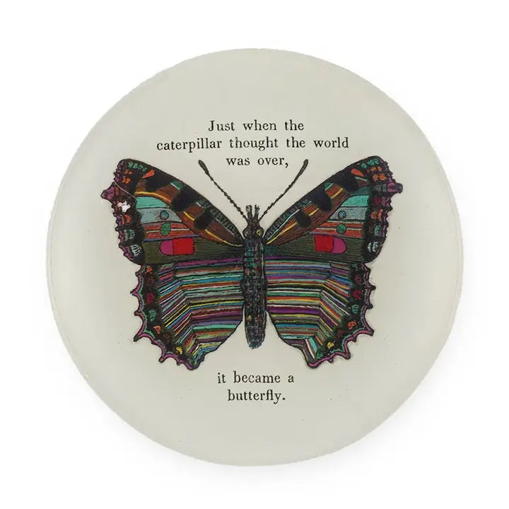 Butterly Decoupage Small Plate