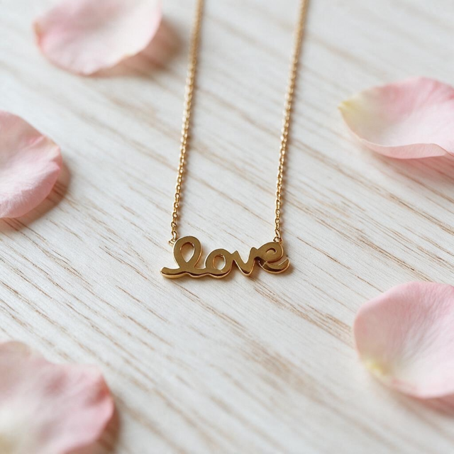 Gold Vermeil "love" Pendant