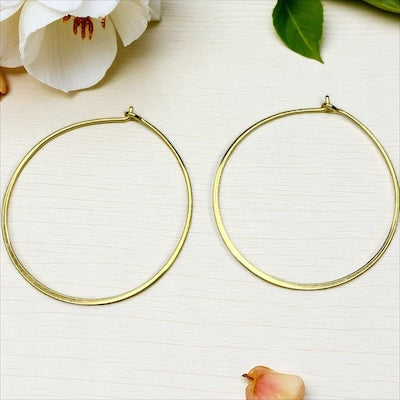 Gold Vermeil Simple Hoop Earrings