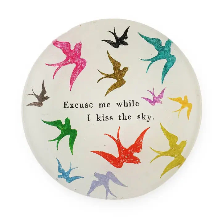Kiss The Sky Decoupage Small Plate