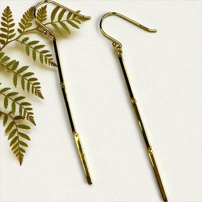 Gold Vermeil Long Link Dangle Earrings