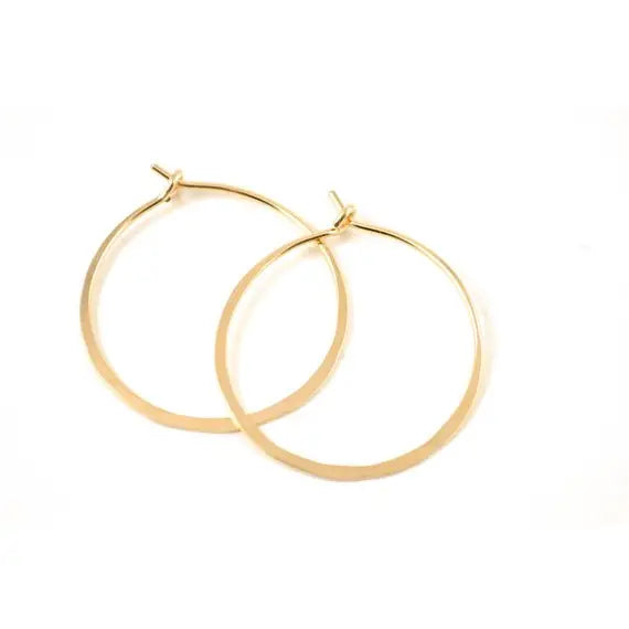 2" Gold Filled Simple Hoop Earrings