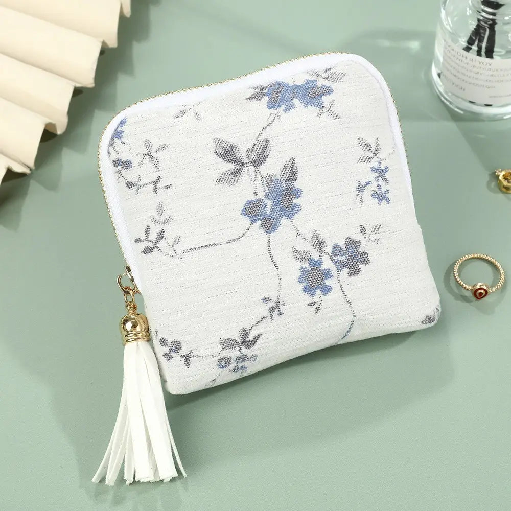 Floral Jacquard Jewelry Pouch