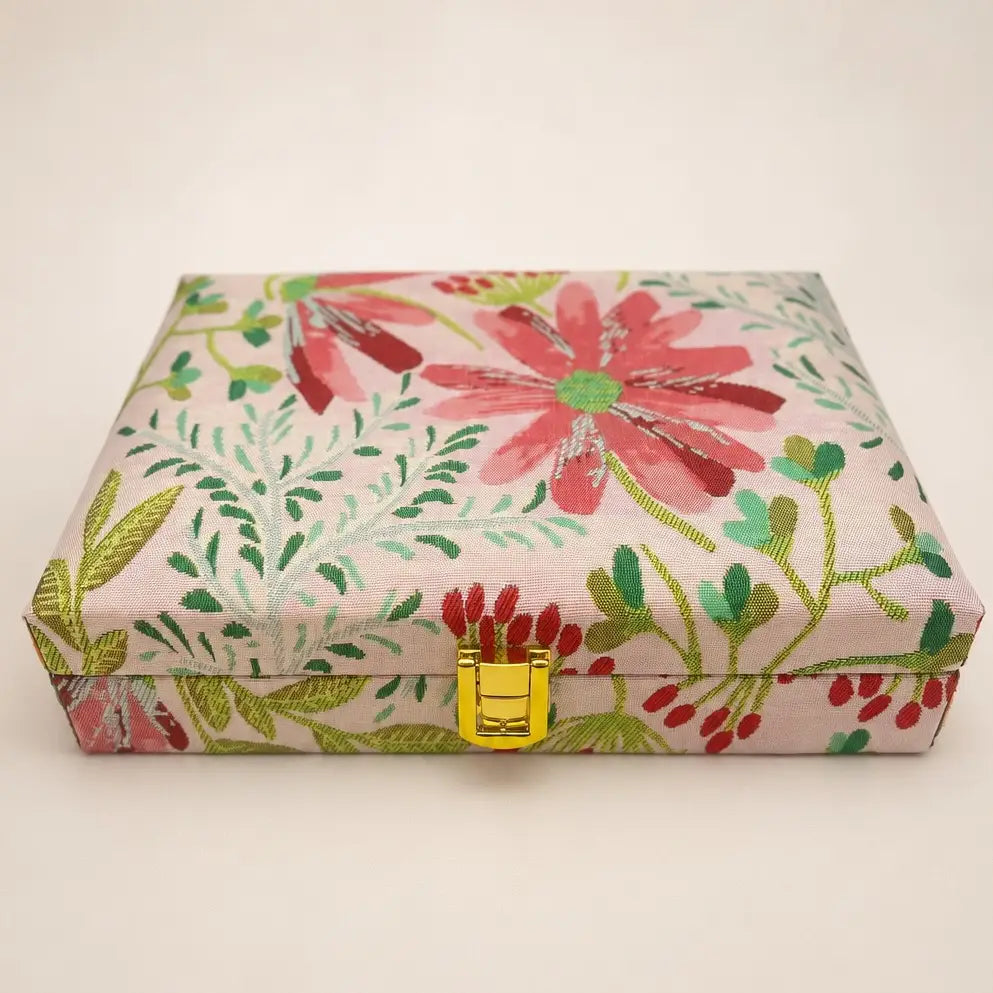 Botanical Print Jewelry Box Daisy