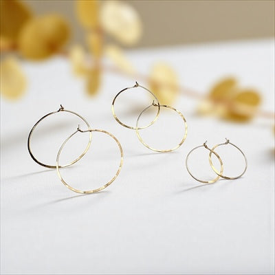 1" Gold Filled Simple Hoop Earrings