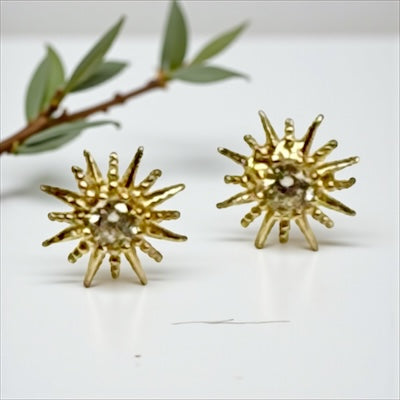 Gold Vermeil Petite Bezel CZ Star Post Earrings