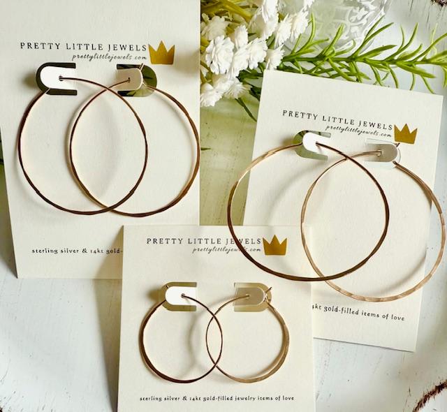 1" Gold Filled Simple Hoop Earrings