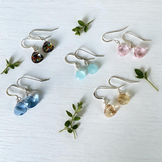 Sterling Silver Faceted Swarovski Briolette Dangle Earrings