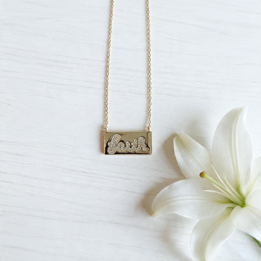 Gold Vermeil & CZ Faith Necklace