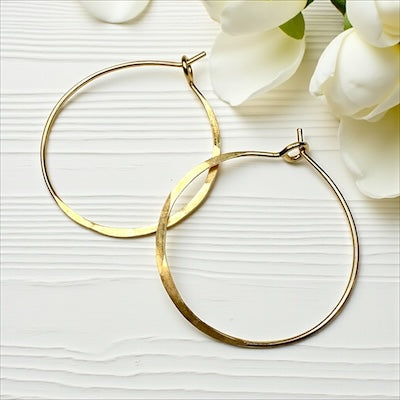 2" Gold Filled Simple Hoop Earrings