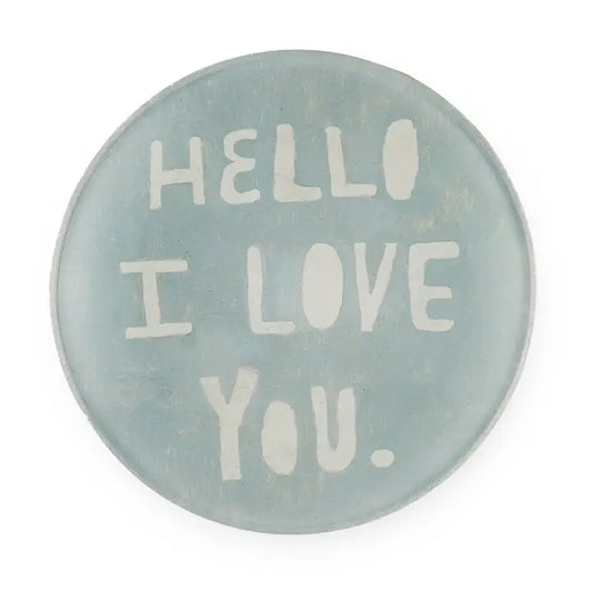 Hello I Love You Decoupage Small Plate