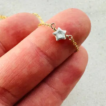 Pixie Star Necklace - 14k Gold Vermeil & Sterling Silver