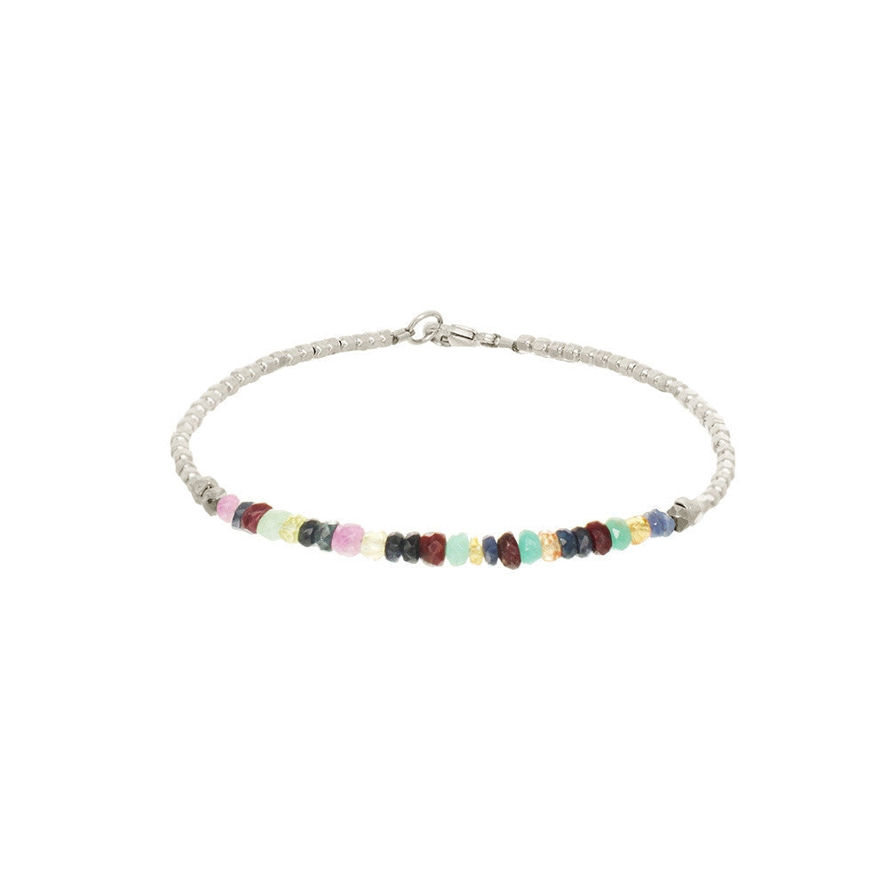 Sterling Silver Multi Gemstone Bracelet