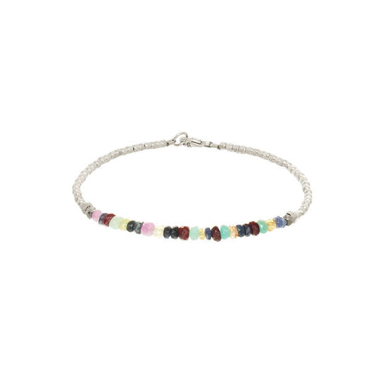 Sterling Silver Multi Gemstone Bracelet