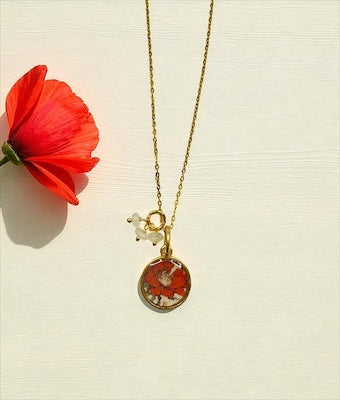 Pretty Poppy 14kt Vermeil & Moonstone Necklace