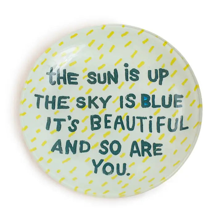 The Sun Is Up Decoupage Medium Plate