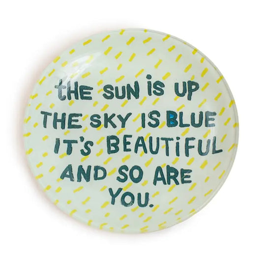 The Sun Is Up Decoupage Medium Plate