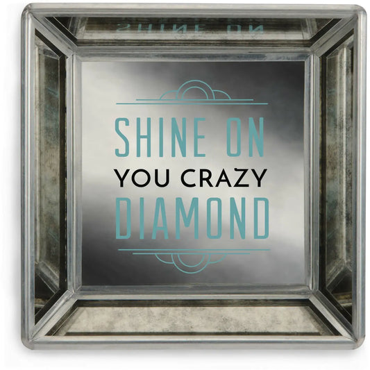 "Shine On" Mirrored Trinket Dish Tray